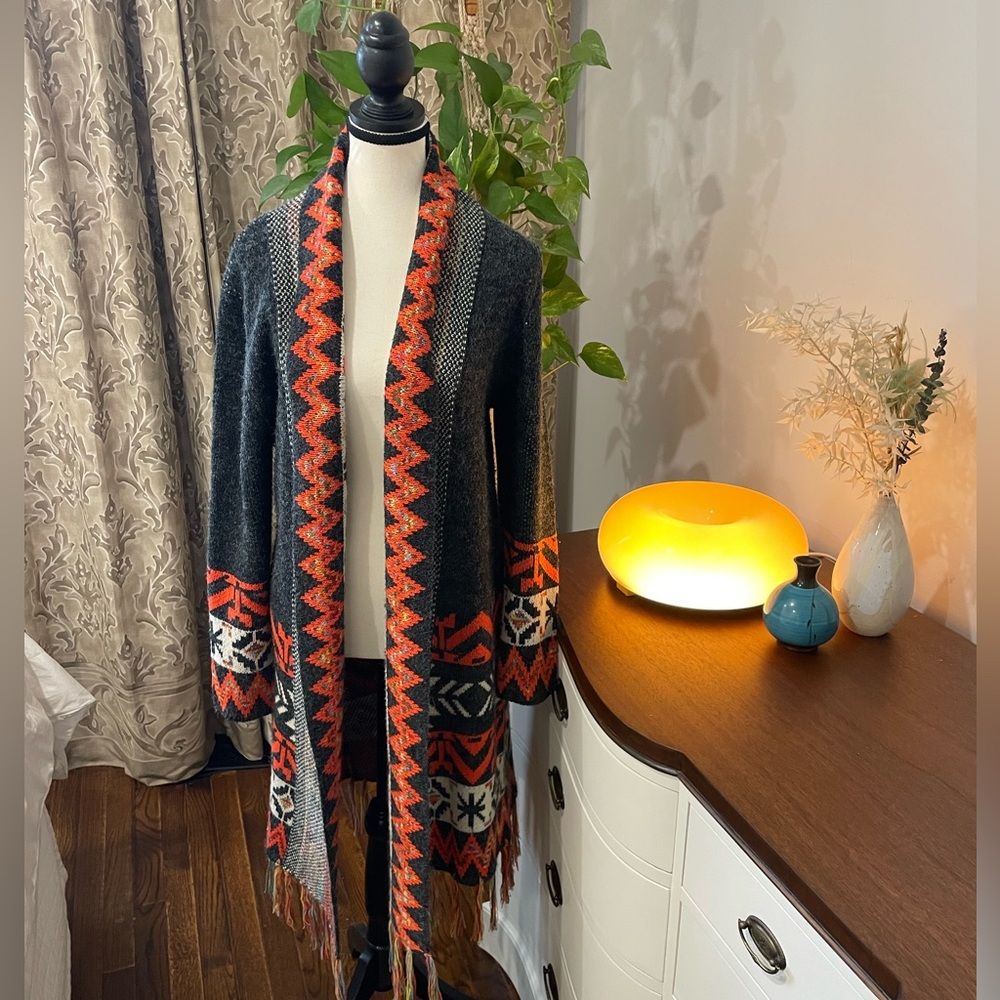 Patterned Knit Duster